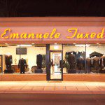 Emanuele Tuxedo storefront showcasing tuxedos