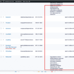 Admin dashboard user list with highlighted column